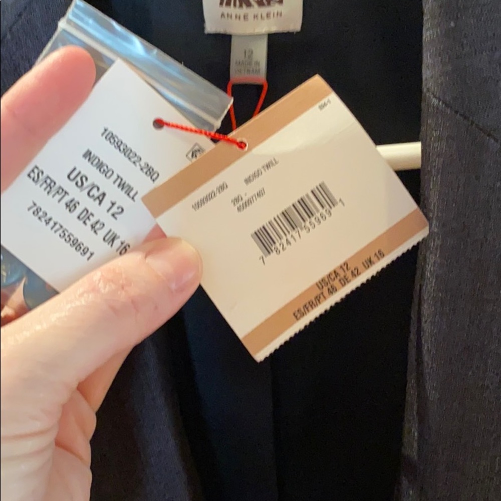 Women’s Anne Klein suit jacket indigo -12 - Picture 3 of 6